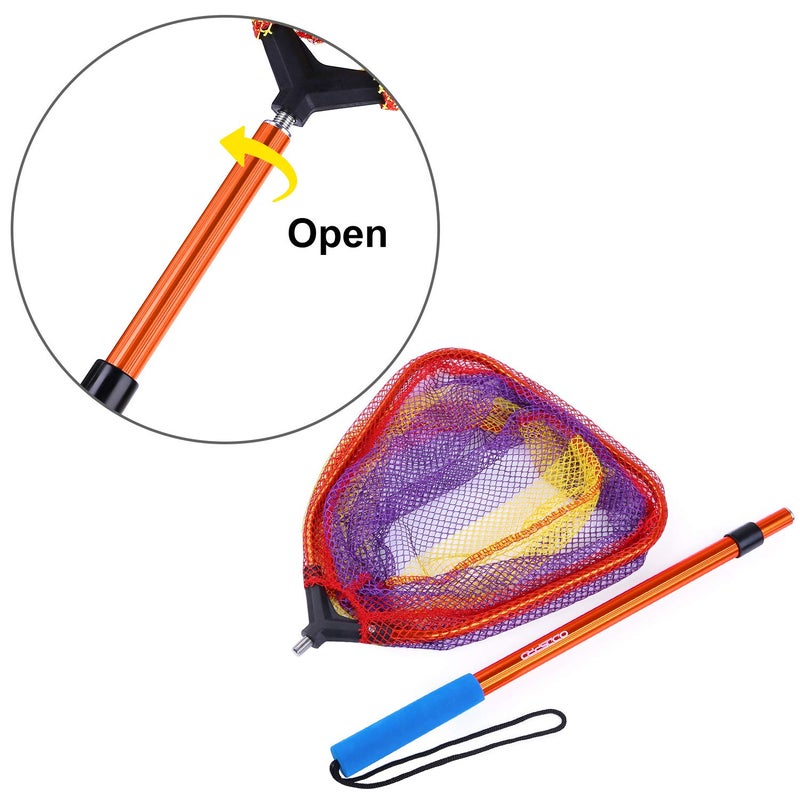 ODDSPRO Fishing Net & Minnow Net - 11.4" Net Depth, 30" Extendable Handle (Orange - 1 pack) - Image 4